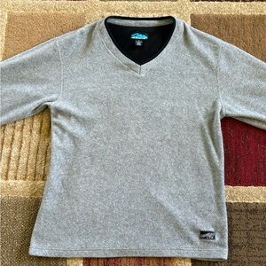 Gray V-Neck Men's Sweater